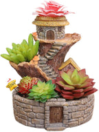 Nicexshop Unique Stone House Garden Decoration Planter