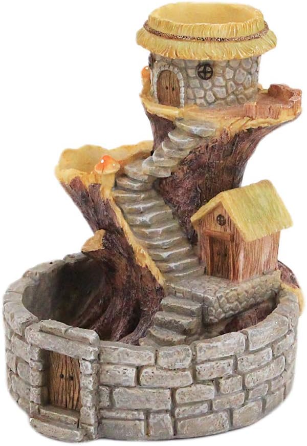 Nicexshop Unique Stone House Garden Decoration Planter